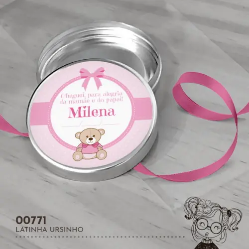 Latinha Adesivada Ursinho - 00771