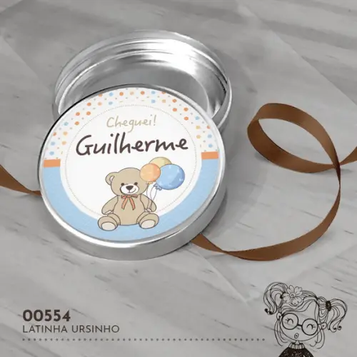 Latinha Adesivada Ursinho Príncipe - 00554