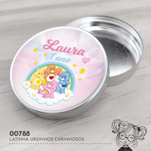 Latinha Adesivada Ursinhos Carinhosos -- 00788