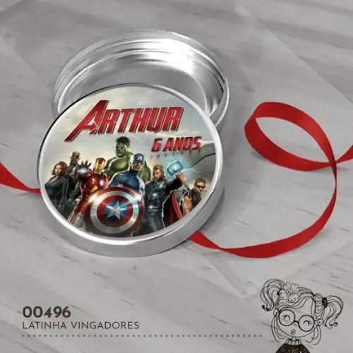 Latinha Adesivada Vingadores - 00496