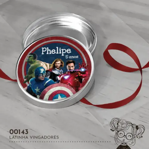 Latinha Adesivada Vingadores - 00143