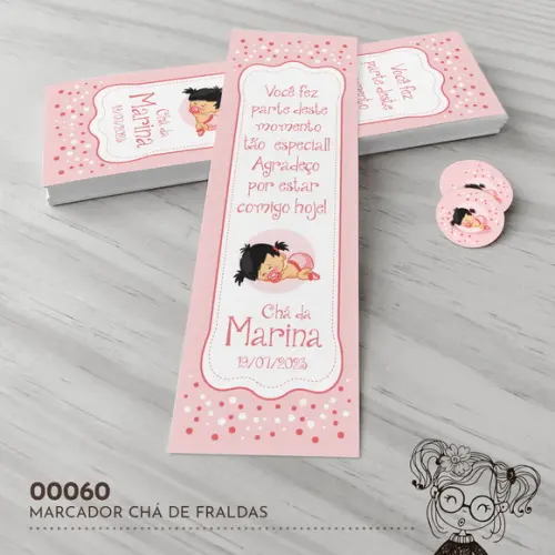 Marcador de Livro Chá de Fraldas - 00060