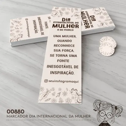 Marcador de Livro Dia Internacional da Mulher - 00880