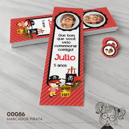 Marcador de Livro Pirata - 00086