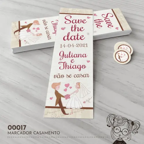Marcador de Livro Save The Date - 00017