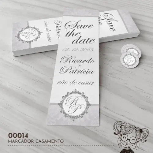 Marcador de Livro Save The Date - 00014