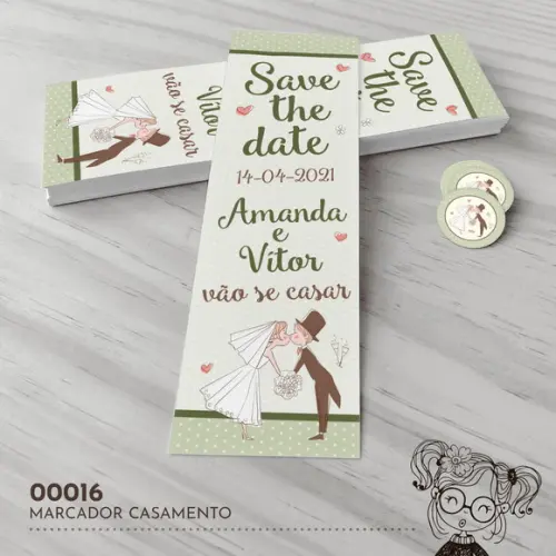 Marcador de Livro Save The Date - 00016