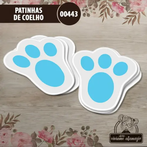Patinhas de Coelho 4,5cm - Kit c/ 20 Unid
