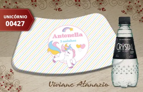 Rótulo Água Crystal Vip Unicórnio - 00427