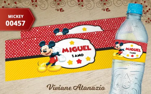 Rótulo Água Mickey - 00457