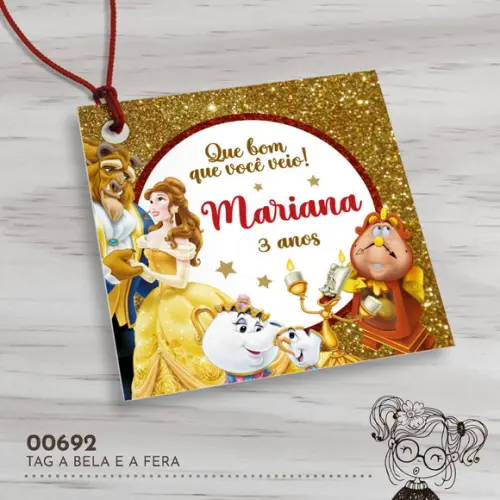 Tag Quadrada a Bela e a Fera - 00692