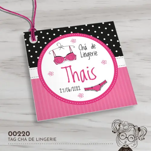 Tag Quadrada Chá de Lingerie - 00220