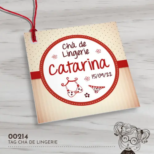 Tag Quadrada Chá de Lingerie - 00214