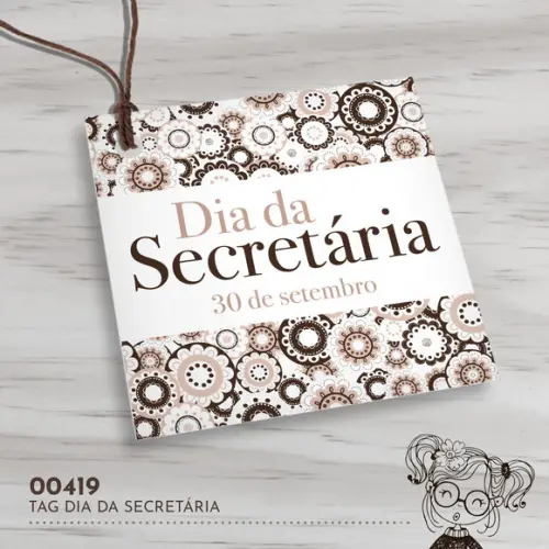 Tag Quadrada Dia da Secretária - 00419