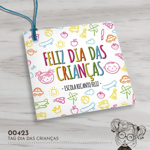 Tag Quadrada Dia das Crianças - 00423