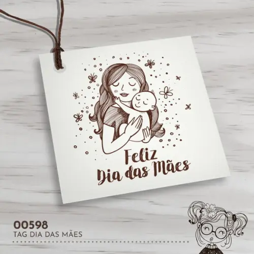 Tag Quadrada Dia das Mães - 00598