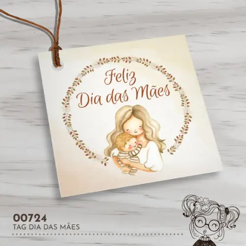 Tag Quadrada Dia das Mães - 00724