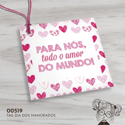 Tag Quadrada Dia dos Namorados - 00519