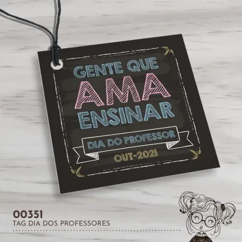 Tag Quadrada Dia dos Professores - 00351