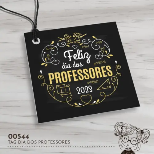 Tag Quadrada Dia dos Professores - 00544