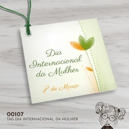 Tag Quadrada Dia Internacional da Mulher - 00107