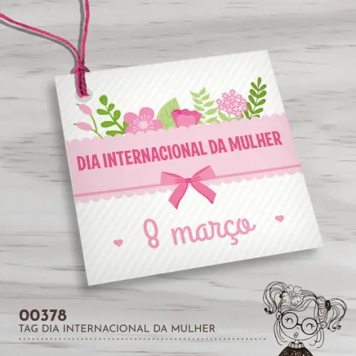 Tag Quadrada Dia Internacional da Mulher - 00378