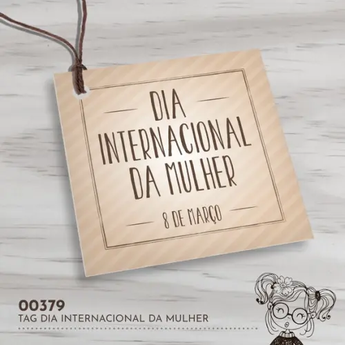 Tag Quadrada Dia Internacional da Mulher - 00379