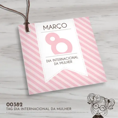 Tag Quadrada Dia Internacional da Mulher - 00382