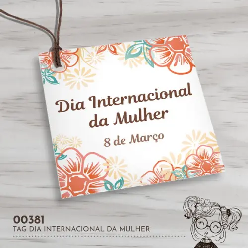 Tag Quadrada Dia Internacional da Mulher - 00381