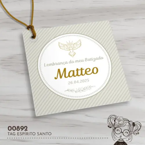 Tag Quadrada Espírito Santo - 00892