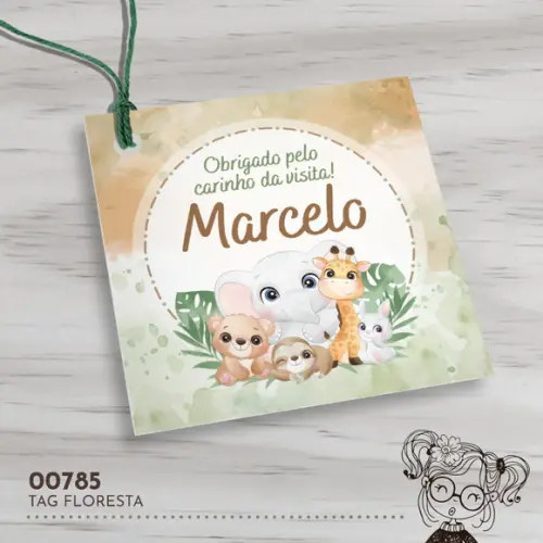 Tag Quadrada Floresta - 00785