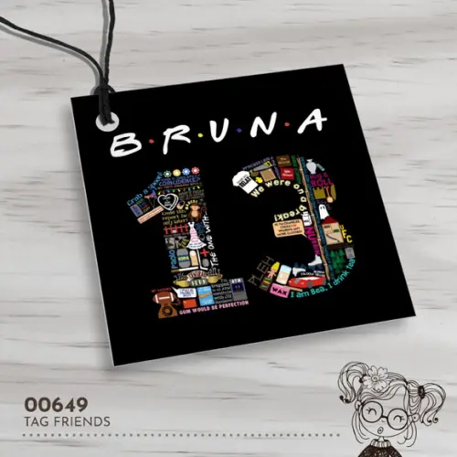 Tag Quadrada Friends - 00649