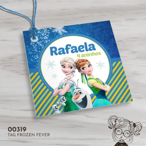 Tag Quadrada Frozen Fever - 00319