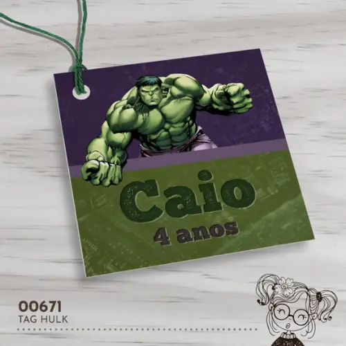 Tag Quadrada Hulk - 00671