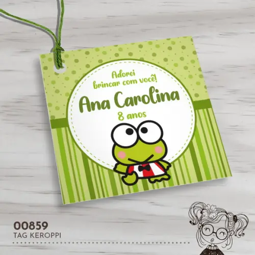 Tag Quadrada Keroppi - 00859
