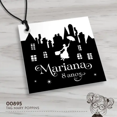 Tag Quadrada Mary Poppins - 00895