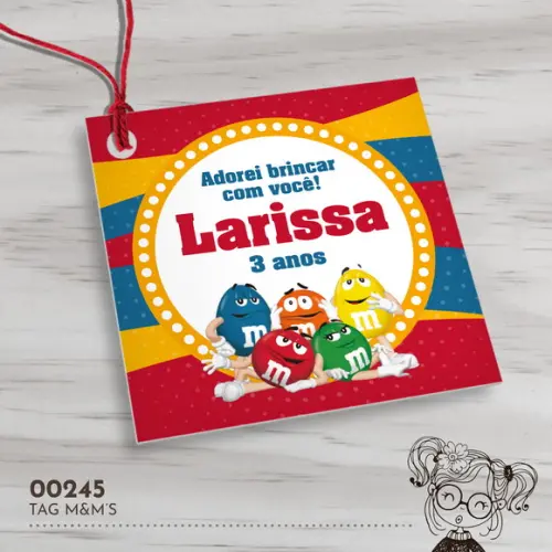 Tag Quadrada M&m - 00245