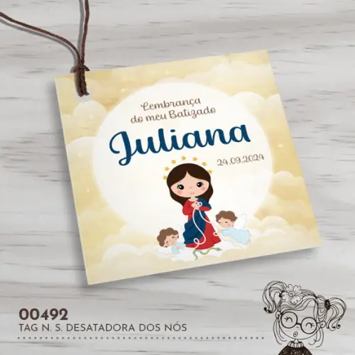Tag Quadrada N. S. Desatadora dos Nós - 00492