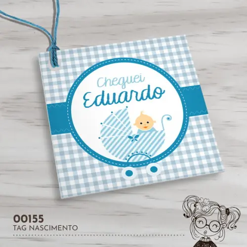 Tag Quadrada Nascimento Bebezinho - 00155