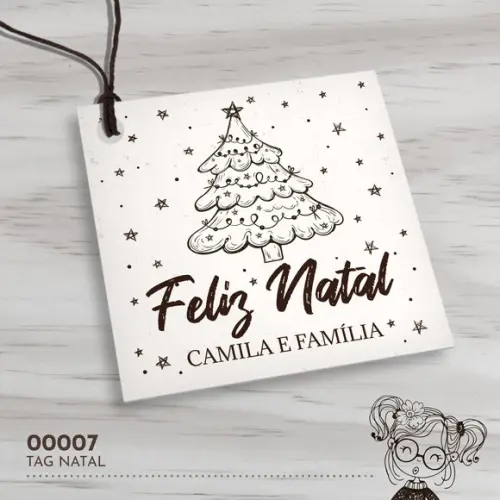 Tag Quadrada Natal - 00007