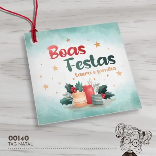 Tag Quadrada Natal - 00140