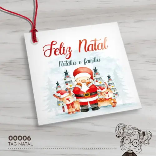 Tag Quadrada Natal - 00006