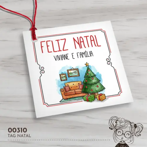 Tag Quadrada Natal - 00310