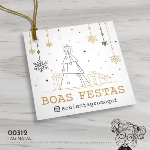Tag Quadrada Natal - 00312