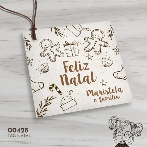 Tag Quadrada Natal - 00428