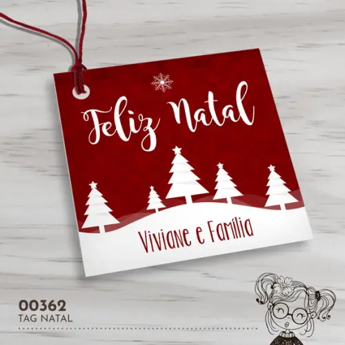 Tag Quadrada Natal - 00362