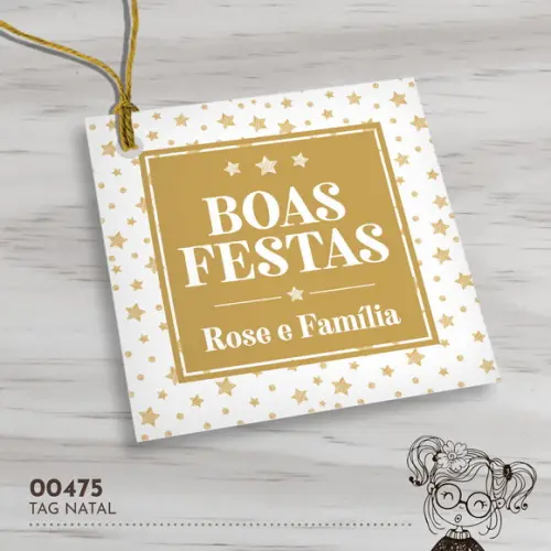 Tag Quadrada Natal - 00475