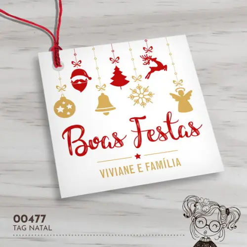Tag Quadrada Natal - 00477