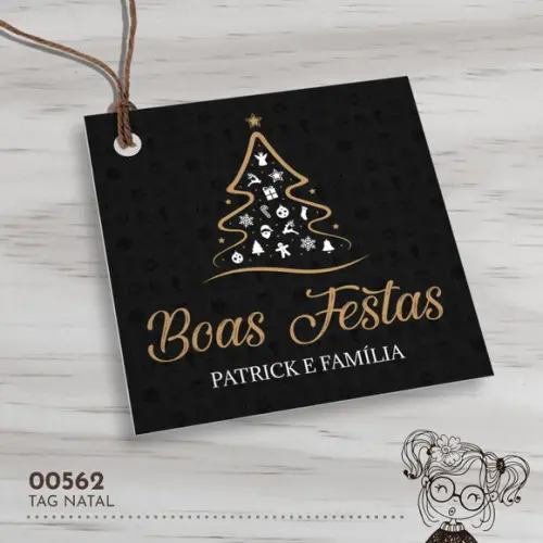 Tag Quadrada Natal - 00562