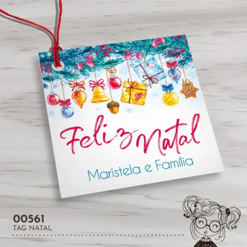 Tag Quadrada Natal - 00561
